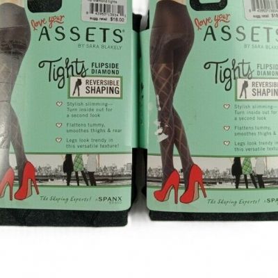 Assets by Spanx Reversible Shaping Tights Black Size 5 New